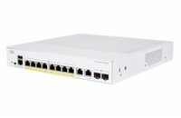 Cisco switch CBS250-8FP-E-2G (8xGbE,2xGbE/SFP combo,8xPoE+,120W,fanless) - REFRESH