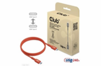 Club3D kabel USB-C, Oboustranný USB-IF Certifikovaný data kabel, PD 240W(48V/5A) EPR M/M 1m