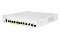 Cisco switch CBS350-8P-2G-EU (8xGbE,2xGbE/SFP combo,8xPoE+,67W,fanless) - REFRESH