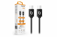 Datový kabel ALIGATOR POWER 100W, USB-C/USB-C 5A, 1,5m černý