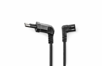 NEDIS napájecí kabel pro adaptéry/ Euro zástrčka - konektor IEC-320-C7/ úhlový-úhlový/ dvoulinka/ černý/ bulk/ 5m