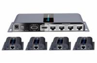 PremiumCord HDMI 1-8 splitter+extender po CAT6/6a/7, FULL HD, 3D