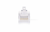 Nedis - RJ45 konektor| Zástrčka | Lanko UTP CAT6 | Přímý | Pozlacené | 10 kusů | PVC | Transparentní | Box CCGB89305TP Nedis CCGB89305TP - RJ45 konektor| Zástrčka | Lanko UTP CAT6 | Přímý | Pozlacené 