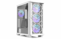 Zalman skříň Z10 Duo / ATX / 4x120 mm ARGB fan / 2xUSB 3.0 / USB-C / tvrzené sklo / bílá