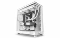 NZXT skříň H6 Flow dvoukomorová / MidT / 3x120mm fan / 2xUSB 3.2 / USB-C / prosklená bočnice i čelo / bílá