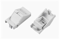 Modul neosazený 1x RJ45, 22,5x45 mm s prachovkou úhlový