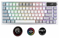 ASUS klávesnice ROG AZOTH Moonlight White, mechanická, Bluetooth, US, bílá