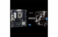 BIOSTAR MB B660 LGA1700 4xDDR4, HDMI DVI VGA 4xSATA, 2xM.2 PCIe 4.0, Support WiFi Micro ATX 