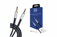 3mk audio kabel - AUX Cable Jack 3,5 mm - Jack 3,5 mm, délka 1 m, černá