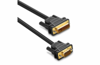 DeTech propojovací kabel DVI-VGA 1,5m - černá S DeTech propojovacím kabelem DVI-VGA délky 1,5 metru získáte spolehlivé a kvalitní spojení mezi vaší grafickou kartou a monitorem. Tento kabel umožňuje 