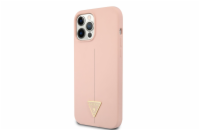 Guess Silicone Line Triangle Zadní Kryt pro iPhone 12/12 Pro Pink Guess prémiový ochranný kryt telefonu vyrobený z kombinace kvalitních a odolných materiálů, které perfektně chrání Váš telefon.