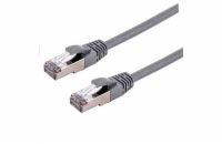 C-TECH Kabel patchcord Cat6a, S/FTP, šedý, 5m