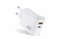 DeTech Uslion adaptér 45W USB-C - bez kabelu Náhradní adaptér s výkonem 45W pro telefony i notebooky.