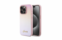 Guess PU Leather Iridescent Metal Script Zadní Kryt pro iPhone 15 Pro Pink Guess PU Leather Iridescent Metal Script kryt je ta nejlepší stylová ochrana vašeho telefonu, navíc díky použitému materiálu