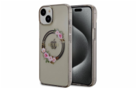 Guess PC/TPU Flowers Ring Glossy Logo MagSafe Zadní Kryt pro iPhone 14 Black Guess PC/TPU Flowers Ring Glossy - prémiový kryt, který přináší dokonalou ochranu pro váš telefon a zároveň zaujme svým po