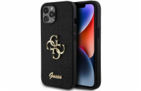 Guess PU Fixed Glitter 4G Metal Logo Zadní Kryt pro iPhone 12/12 Pro, černá Zvolte Guess PU Fixed Glitter 4G Metal Logo kryt a přidejte svému telefonu elegantní ochranu s třpytky.