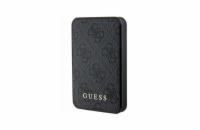 Guess Powerbank 15W GUPB5LP4GEGK Powerbanka Guess 15W GUPB5LP4GEGK 5000mAh černo/černá 4G kožené kovové logo