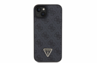 Guess PU 4G Strass Triangle Metal Logo Zadní Kryt pro iPhone 15 Plus Černý Prémiový kryt je vyroben z pružného a pevného PU materiálu, který poskytuje dokonalou ochranu před poškrábáním, otřesy, prac