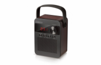 Rádio CARNEO F90 FM, bluetooth reproduktor, black/wood CARNEO F90 je kompaktní přenosné rádio s bluetooth konektivitou a integrovanými porty USB i microSD, takže kromě rádia máte další možnost, jak p