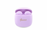 Guess True Wireless Script Logo BT5.3 6H Stereo Earphones Purple Teď si užijete každý tón v dokonalosti s Guess True Wireless Script Logo bezdrátovými sluchátky.