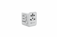 Tactical PTP Travel Adapter White Tactical PTP Adapter, všestranný a spolehlivý adaptér s nabíječkou - perfektní společník pro Vaše další dobrodružství!