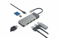 HUBGC01 GreenCell dokovací stanice USB-C 7v1 Univerzální dokovací stanice pro připojení k USB-C portu s možností připojit další monitor, příslušenství