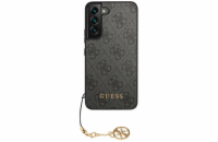 Guess 4G Charms Zadní Kryt pro Samsung Galaxy S23+ Grey Guess prémiový ochranný kryt telefonu s motivem Guess, který nejen že váš telefon perfektně ochrání, ale také svým povedeným designem a použitý