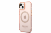 Guess Translucent MagSafe Zadní Kryt pro iPhone 14 Pink Guess prémiový ochranný kryt telefonu s motivem Guess, který nejen že váš telefon perfektně ochrání, ale také svým povedeným designem a použitý