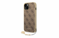 Guess 4G Charms Zadní Kryt pro iPhone 14 Plus Brown Guess prémiový ochranný kryt telefonu s motivem Guess, který nejen že váš telefon perfektně ochrání, ale také svým povedeným designem a použitými p