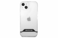 AMG PC/TPU White Stripes Zadní Kryt pro iPhone 13 mini Transparent Elegantní značkový kryt pro váš telefon s logem společnosti AMG, zabývající se sportovními a závodními úpravy vozů. Ochranní zařízen