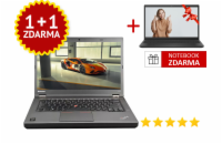 Lenovo ThinkPad T440p Intel Core i5-4300M 2.60 GHz, 128 GB SSD, 4 GB, 14 palců, 1366 x 768 px, Intel HD Graphics 4600, Webkamera, WIFI, Windows 10 Professional