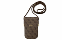 Guess PU 4G Metal Logo Script Phone Bag Brown Guess 4G PU Phone bag je perfektní taška přes rameno, nejen pro Váš telefon, peněženku, doklady, klíče.