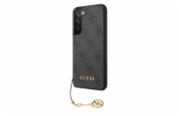 Guess 4G Charms Zadní Kryt pro Samsung Galaxy S23 Grey Guess prémiový ochranný kryt telefonu s motivem Guess, který nejen že váš telefon perfektně ochrání, ale také svým povedeným designem a použitým