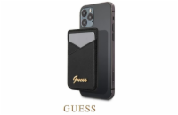 Guess Saffiano Cardslot Metal Logo černá Noste své karty v moderním originálním Guess designovaném příslušenství, z vysoce kvalitních materiálů