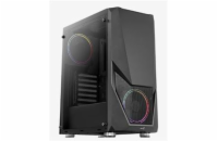 AEROCOOL skříň Zauron Saturn FRGB ML G, Mid tower, 2x USB 3.0, 2x audio, 1x 120mm FRGB Fan, bez zdroje