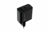 Univerzální USB nabíječka Natec RIBERA GaN 45W, 1X USB-A, 1X USB-C, černá