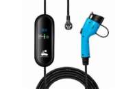 Akyga Napájecí kabel pro elektromobily Type 1, LCD displej, Control Box, 1-fázový 16A 3.8kW, délka 5m