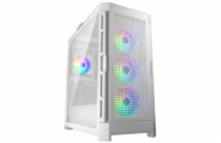 COUGAR PC skříň DUOFACE Pro RGB White Mid Tower TG & Airflow Front Panel 4 x ARGB Fans TG Left Panel