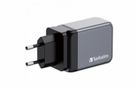 VERBATIM GaN Nabíječka do sítě GNC-65, 65W, 2x USB-C, 1x USB