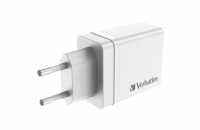 VERBATIM Univerzální adaptér CHR-30EU2, 30W, 1x USB-C, 3x USB bílá