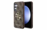 Guess PU 4G Metal Logo Zadní Kryt pro Samsung Galaxy S24 Brown Guess PU 4G Metal Logo prémiový kryt, který nejen že váš telefon perfektně ochrání, ale také svým povedeným designem a použitými prvotří