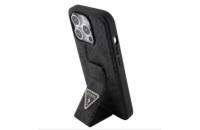 Guess PU Grip Stand 4G Strass Triangle Metal Logo Zadní Kryt pro iPhone 15 Pro Black Představujeme Guess PU Grip Stand 4G Strass Triangle Metal Logo - dokonalý obal pro váš telefon, který spojuje pra