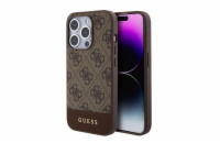 Guess PU 4G Stripe MagSafe Zadní Kryt pro iPhone 15 Pro Brown Zakupte si Guess PU 4G Stripe Magsafe zadní kryt a proveďte skvělé vylepšení svého telefonu.