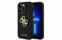 Guess PU Perforated 4G Glitter Metal Logo Zadní Kryt pro iPhone 14 Pro Black Guess PU Perforated 4G Glitter Metal Logo ochranný kryt je kombinací PU kůže s jemnou perforací, která nejen perfektně chr