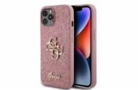 Guess PU Fixed Glitter 4G Metal Logo Zadní Kryt pro iPhone 12/12 Pro Pink Zvolte Guess PU Fixed Glitter 4G Metal Logo kryt a přidejte svému telefonu elegantní ochranu s třpytky.