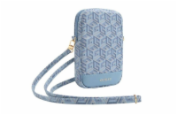 Guess Zip GCube Bottom Stripe Phone Bag Blue Luxusní telefonní taška značky Guess v elegantní zlaté barvě. Taška je zdobena ikonickým vzorem 4G a logem Guess, což jí dodává sofistikovaný vzhled. Disp