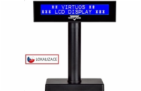Virtuos LCD zákaznický displej Virtuos FL-2026MB 2x20, USB, černý