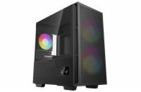 DEEPCOOL skříň CH360 Digital / mATX / 140mm +120 mm fan / USB 3.0 / USB-C /  mesh panel / prosklená bočnice / černá