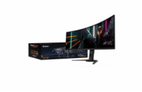 GIGABYTE LCD - 49" Gaming monitor AORUS CO49DQ, OLED, 5120 x 1440 DQHD 32:9, 144Hz, 1.5M:1, 250cd/m2, 0.03ms, 2xHDMI, 1x