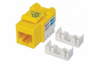 Intellinet Cat6 Keystone Jack, UTP, Yellow, Punch-down